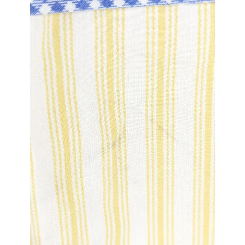 Waverly Primrose Shams Standard Blue Yellow Stripe Floral Cottage‎